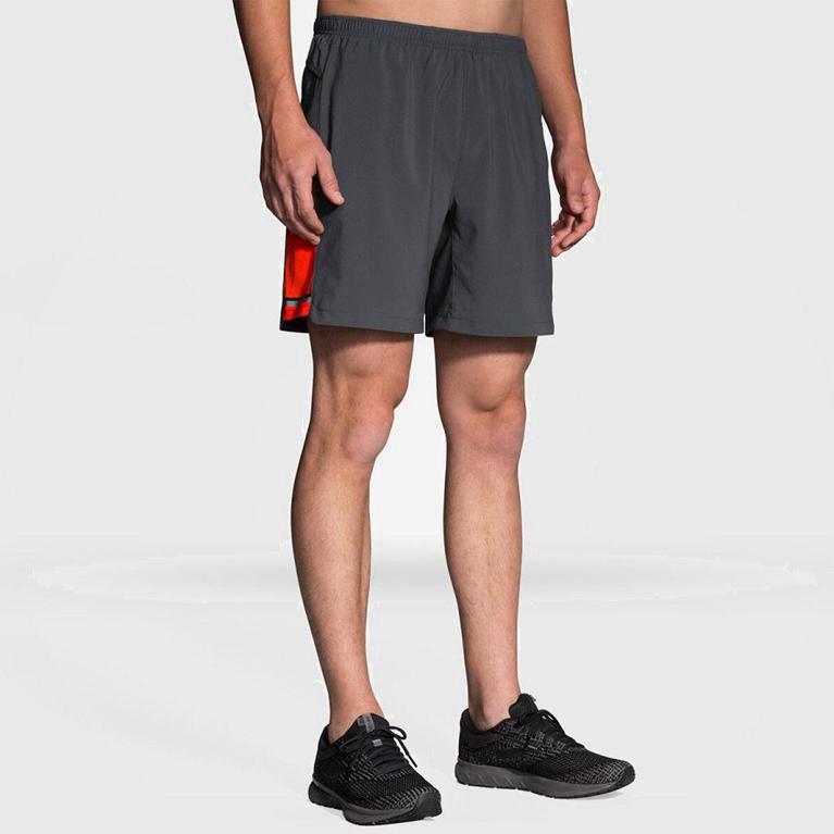 Brooks Sherpa 7 2-In-1 Løpeshorts Herre Nettbutikk - Grå - Norge (WGS271459)